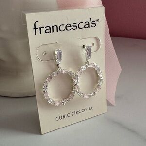 Francesca's Pink and Silver Earrings